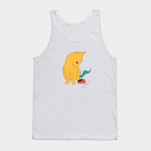 Cat and Computer Mouse Tank Top